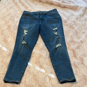 AbercrombieStylish Blue Distressed Women Jeans